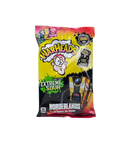 Verpakking Warheads Extreme Sour snoep met Borderlands-thema – harde zure snoepjes in limited edition verpakking

