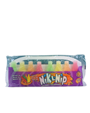 Verpakking Nikl Nip Mini Drinks met bijtbare snoepflesjes in verschillende kleuren en smaken

