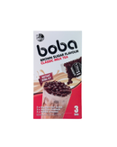 Verpakking van instant Boba Classic Milk Tea met bruine suiker, inclusief boba parels, poeder en rietjes

