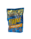 Zak Flipz pretzels met pindakaascoating, zoete en zoute snackcombinatie

