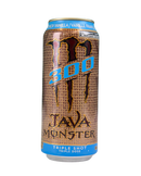 Blik Java Monster 300 met French Vanilla smaak, jute design en blauwe accenten