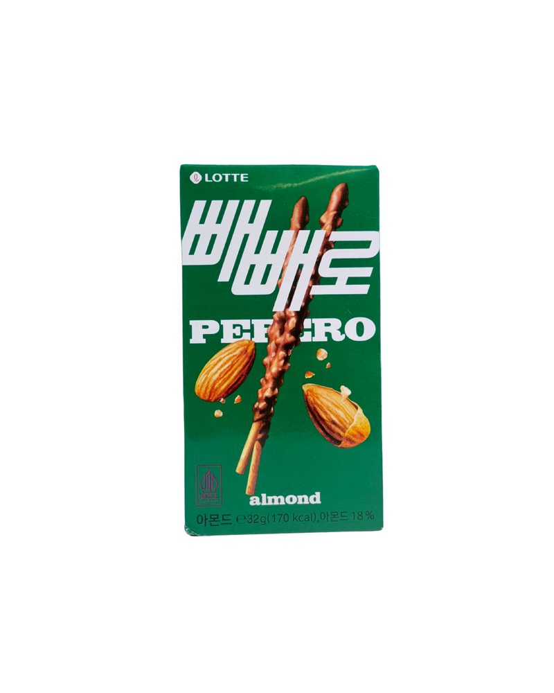  Pepero Almond koeksticks bedekt met melkchocolade en knapperige amandelen