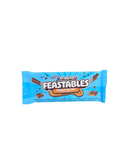 MrBeast Feastables Peanut Butter chocoladereep in blauwe verpakking met pinda en chocolade visuals

