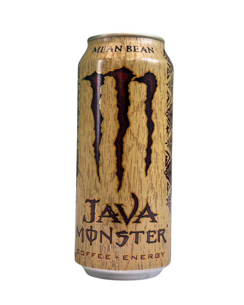 Blik Java Monster Mean Bean met koffie-energie blend in beige design