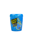 Juicy Drop Gummy Dipperz framboos in blauwe verpakking met zure gel en dipgummies

