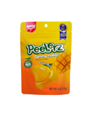 Amos Peelerz gummy snoep met mango smaak in gele-orange verpakking

 