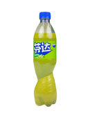 Fanta Lime Ice limoen frisdrank uit China in groene fles met blauwe dop

