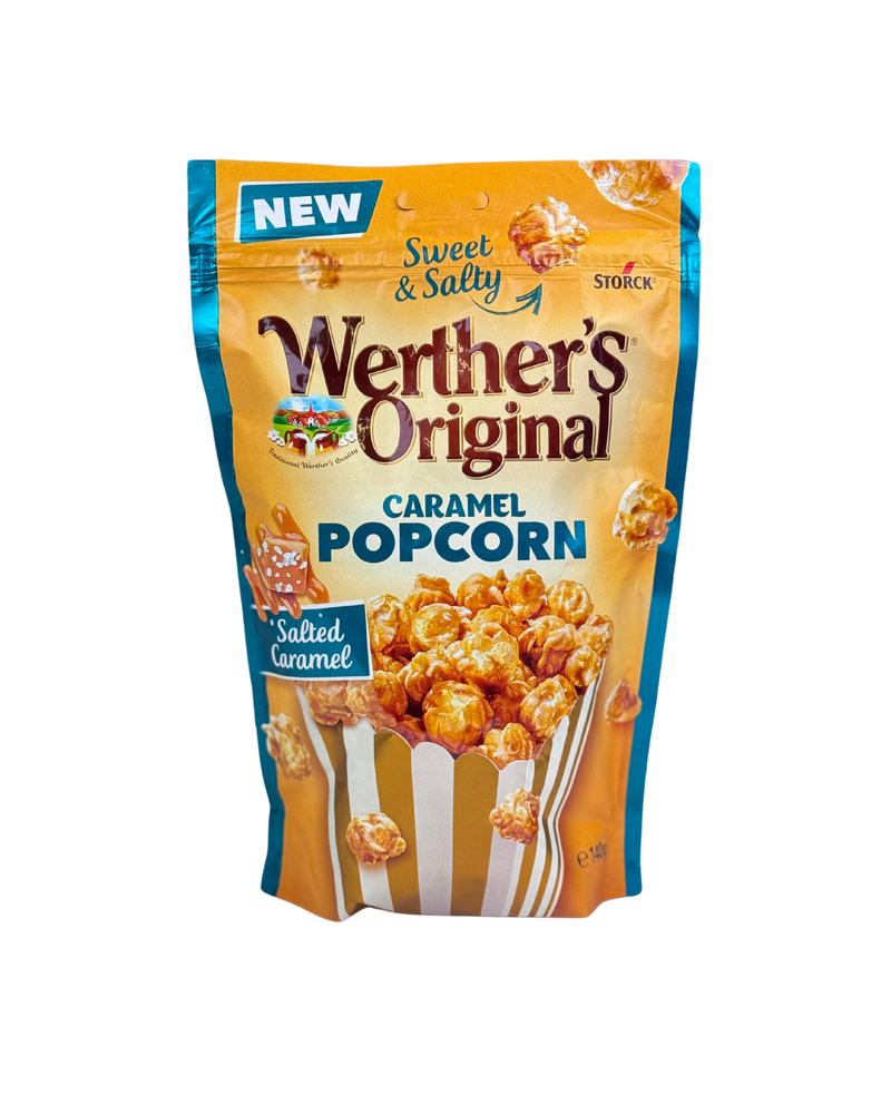 Zak Werther’s Original Caramel Popcorn met gezouten karamel in bioscoopstijl verpakking

