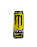 Monster Rehab blik met tea en lemonade smaak en "Feltölt" opdruk bovenaan