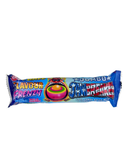 Verpakking van Zed Candy Jumbo Jawbreaker met kleurrijke illustraties en opvallende teksten als “Flavour Frenzy”.