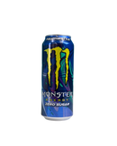 Blauw blik Monster Energy Full Throttle met kleurrijk design en zero sugar label