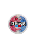 Wit- en roze doosje met aardbeien en mint Ice Breakers Duo snoepjes
