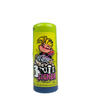 Een flesje Brain Licker, een vloeibare snoep met intense smaak.