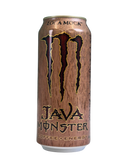 Lichtbruin blik Java Monster Loca Moca met koffie-energie blend en houten textuur