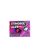 Roze-paarse verpakking Stimorol Max kauwgom met aardbei-limoen smaak

