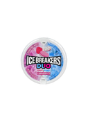 Ronde verpakking Ice Breakers Duo met frambozensmaak en koele microkristallen

