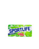 Groene verpakking Sportlife kauwgom met pepermunt en ijskristallen

