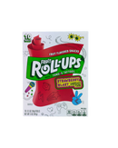 Doos Fruit Roll-Ups Strawberry Blast met tongue tattoos en rode fruitrol