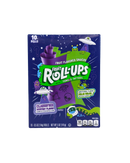 Paarse Fruit Roll-Ups doos met alien thema en geheime smaken