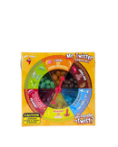 Doos met draaiwiel en verschillende smaken jelly beans van Mr. Twister