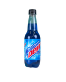 Fles Mountain Dew Blue Shock met blauwe bessensmaak en citrus twist