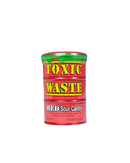 Rode ton met Toxic Waste Red Sour Candy label