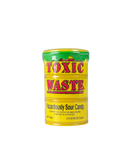 Gele ton met Toxic Waste Hazardously Sour Candy label