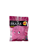 Roze zak BUBS Cool Hallon Skalle met een schuimige skull snoepje