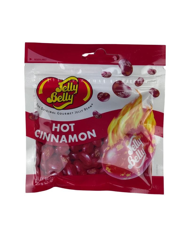 Zakje Jelly Belly met rode jelly beans – smaak Hot Cinnamon