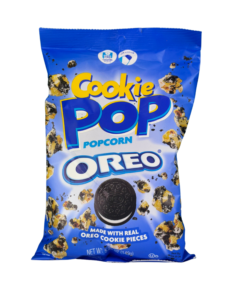 Zak Cookie Pop popcorn met echte Oreo koekjesstukjes